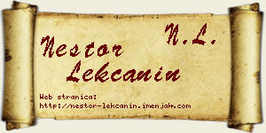 Nestor Lekčanin vizit kartica